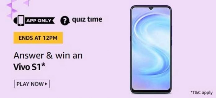 Today's Amazon Quiz Answers - Win Vivo S1 Today's Amazon Quiz Answers - Win Vivo S1