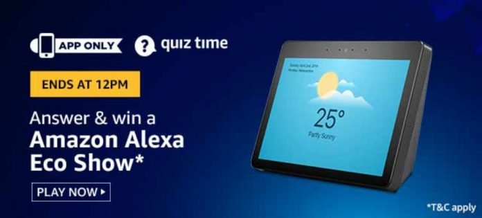 Today's Amazon Quiz Answers [22 Oct 2019] - Win Amazon Alexa Echo Show