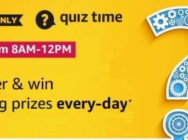 Amazon Daily Quiz Answers. Win prizes everyday.