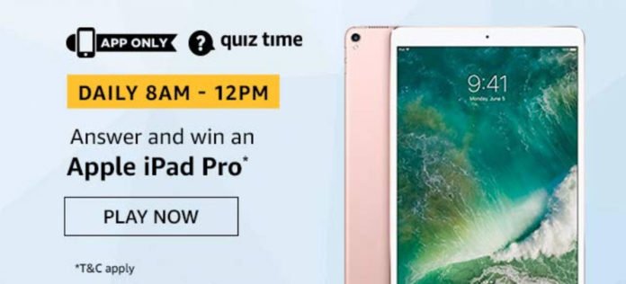Amazon Daily Quiz Answers [26 Nov 2019] - Win Apple iPad Pro