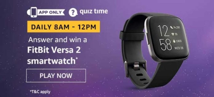 Amazon Daily Quiz Answers [19 Nov 2019] - Win Fitbit Versa 2 Smartwatch