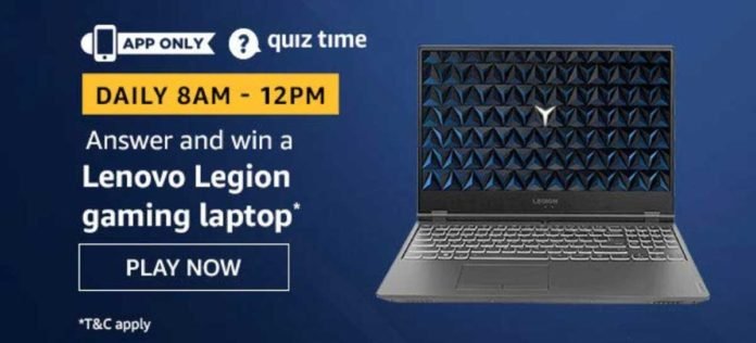 Amazon Daily Quiz Answers [22 Nov 2019] - Win Lenovo Legion Gaming Laptop