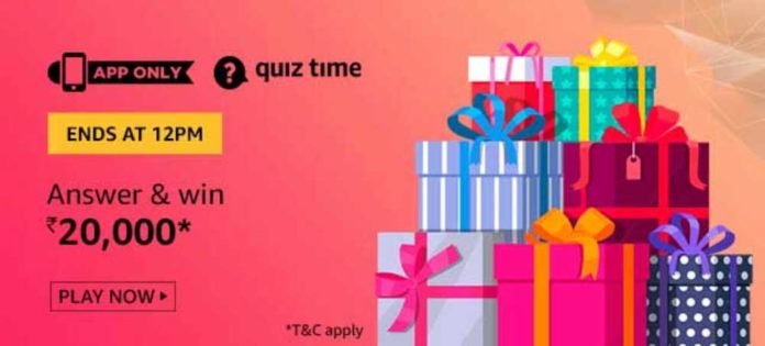 Amazon Daily Quiz Answers - Win Rs.20,000 Amazon Daily Quiz Answers - Win Rs.20,000