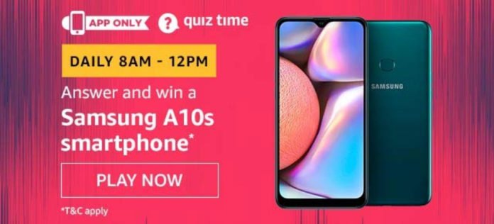 Amazon Quiz Answers [15 Dec 2019] - Win Samsung A10s