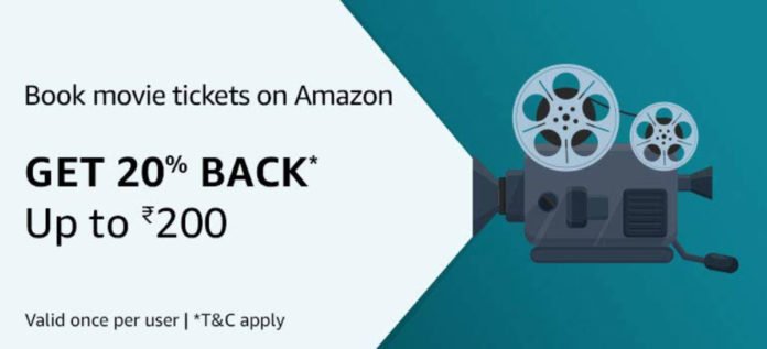 Amazon Movie Tickets Offer - 20% Back Up To ₹200 Amazon Movie Tickets Offer - 20% Back Up To ₹200