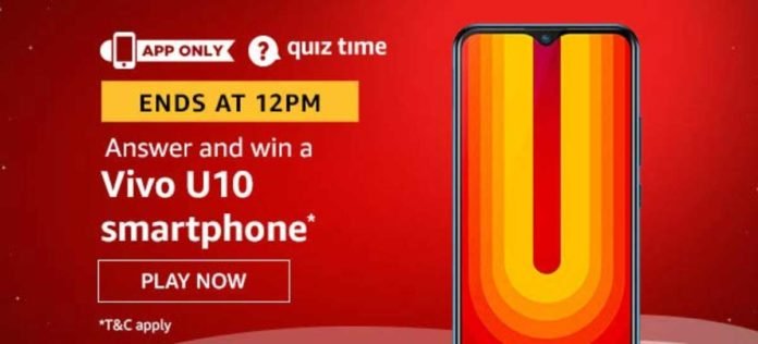 Amazon Quiz Answers [29 Dec 2019] - Win Vivo U10