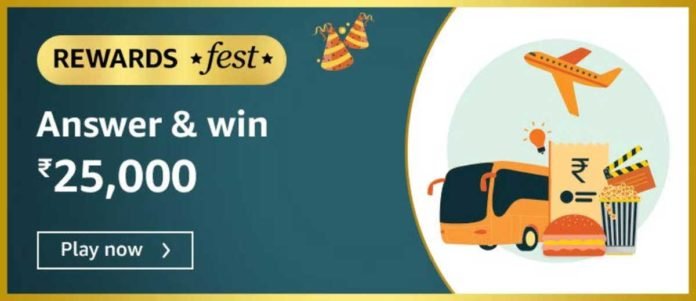 Amazon Rewards Fest Quiz Answers - Win Rs.25,000 [Till 24 Dec 2019]