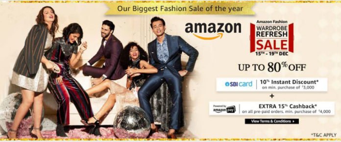Amazon Wardrobe Refresh Sale - Save 25% Up To Rs.2000 [Till 19 Dec 2019]