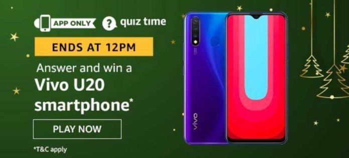 Today's Amazon Quiz Answers [5 Jan 2020] - Win Vivo U20