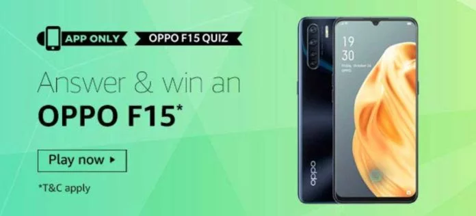 Amazon Oppo F15 Quiz Answers [17-31 Jan 2020]