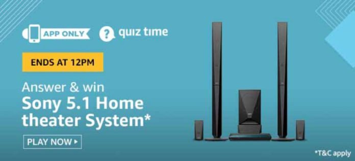 Amazon Daily Quiz Answers - Win Sony 5.1 Home Theater System Amazon Daily Quiz Answers - Win Sony 5.1 Home Theater System