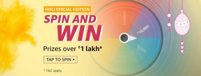 Holi Special Edition Spin And Win - Up To ₹10,000