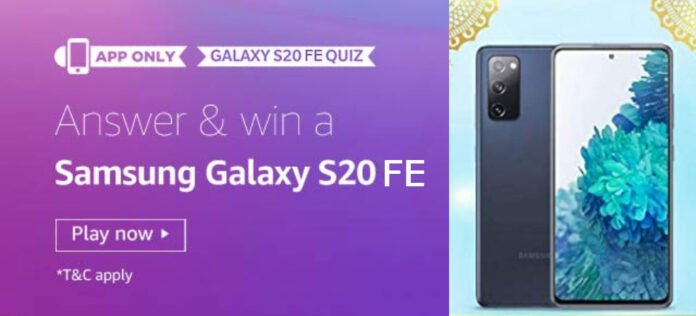 Amazon Samsung Galaxy S20 FE Quiz Answers - Win Reward S20 FE Amazon Samsung Galaxy S20 FE Quiz Answers - Win Reward S20 FE