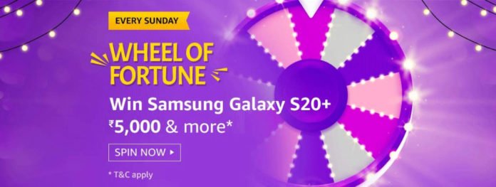 Amazon Wheel Of Fortune Spin And Win - Galaxy S20+ Amazon Wheel Of Fortune Spin And Win - Galaxy S20+