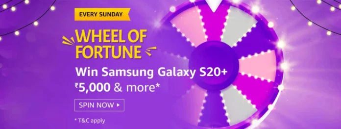 Amazon Wheel Of Fortune Spin And Win - Galaxy S20+