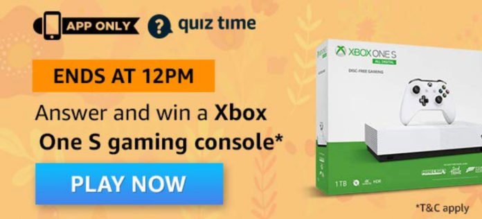 Amazon Quiz Answers - Win XBOX One S Gaming Console Amazon Quiz Answers - Win XBOX One S Gaming Console