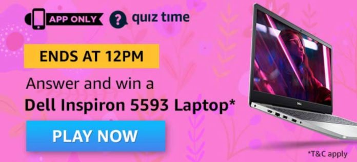 Amazon Quiz Answers - Win Dell Inspiron 5593 Laptop Amazon Quiz Answers - Win Dell Inspiron 5593 Laptop