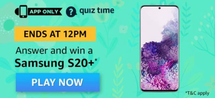 Amazon Quiz Answers - Win Samsung S20+ Amazon Quiz Answers - Win Samsung S20+