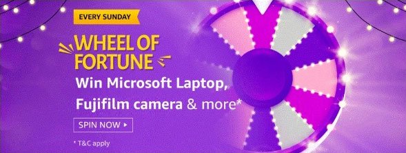 Amazon Wheel Of Fortune Spin And Win - Microsoft Laptop Amazon Wheel Of Fortune Spin And Win - Microsoft Laptop