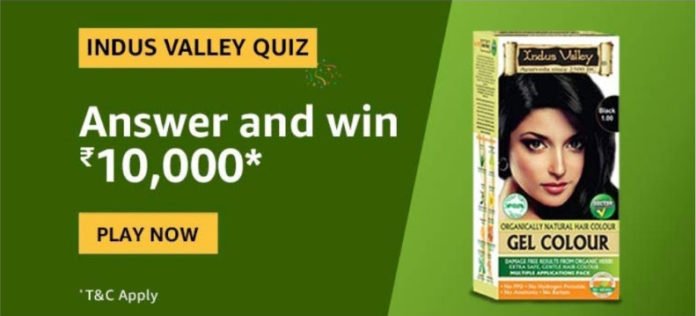 Amazon Indus Valley Quiz Answers - Win Rs.10,000 Amazon Indus Valley Quiz Answers - Win Rs.10,000