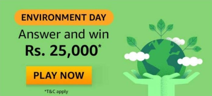 Amazon Environment Day Quiz Answers - Win Rs.25,000 Amazon Environment Day Quiz Answers - Win Rs.25,000