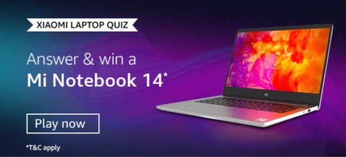 Amazon Xiaomi Laptop Quiz Answers - Win Mi Notebook 14 Amazon Xiaomi Laptop Quiz Answers - Win Mi Notebook 14