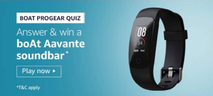 Amazon boAt Progear Quiz Answers - Win boAt Avante Soundbar Amazon boAt Progear Quiz Answers - Win boAt Avante Soundbar