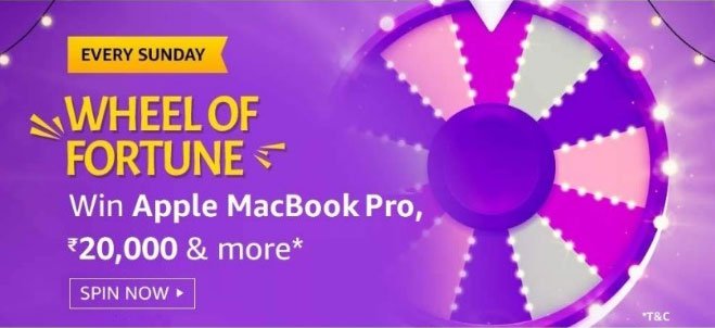Amazon Wheel Of Fortune Spin And Win - MacBook Pro Amazon Wheel Of Fortune Spin And Win - MacBook Pro