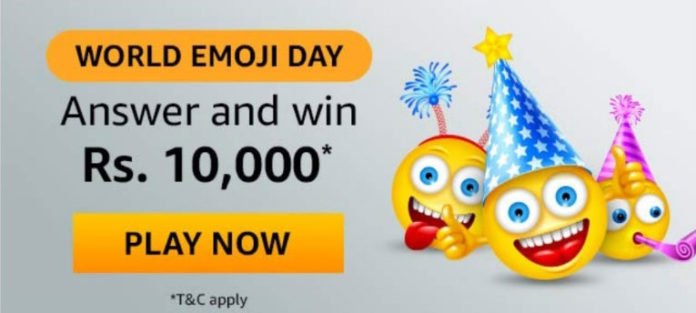 Amazon World Emoji Day Quiz Answers - Win Rs.10,000 Amazon World Emoji Day Quiz Answers - Win Rs.10,000