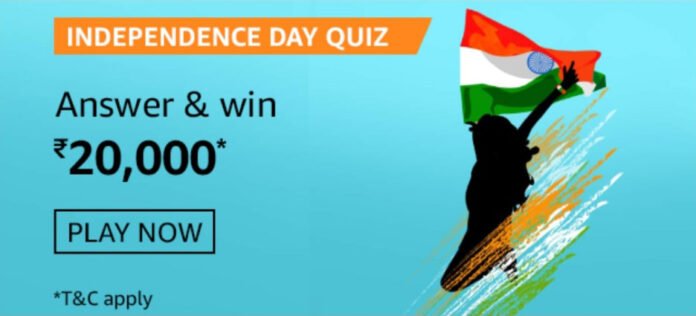 Amazon Independence Day Quiz Answers - Win Rs.20,000 Amazon Independence Day Quiz Answers - Win Rs.20,000