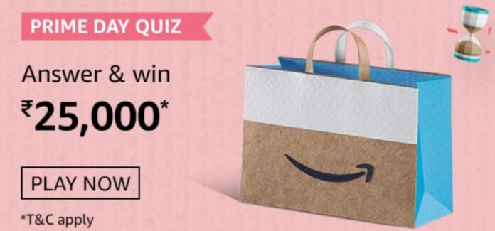 Amazon Prime Day Quiz Answers - Win Rs.25,000 Amazon Prime Day Quiz Answers - Win Rs.25,000