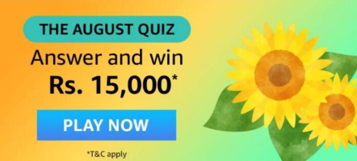 Amazon The August Quiz Answers - Win Rs.15,000 Amazon The August Quiz Answers - Win Rs.15,000