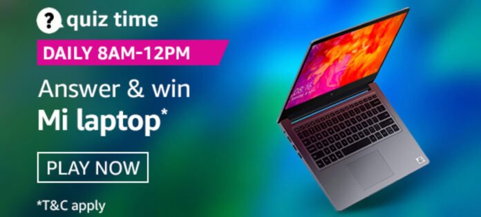 Amazon Quiz Answers - Win Reward Mi Laptop Amazon Quiz Answers - Win Reward Mi Laptop