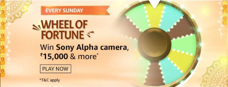 Wheel Of Fortune Sony Alpha Camera - Amazon Spin And Win