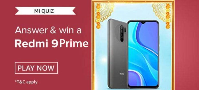 Amazon Mi Quiz Answers - Get Reward Redmi 9 Prime Amazon Mi Quiz Answers - Get Reward Redmi 9 Prime