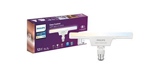 Philips Smart Wi-Fi LED T-Bulb 12-Watt WiZ Connected (Pack of Philips Smart Wi-Fi LED T-Bulb 12-Watt WiZ Connected (Pack of 1) (Shades of White + Tunable + Dimmable + Pre-Set Modes) (Compatible with Amazon Alexa and Google Assistant)
