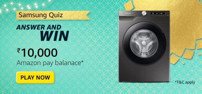 Amazon Samsung Washing Machine Quiz Answers What is the Unique feature in Samsung 8kg AI Eco-bubble...
