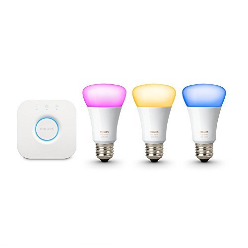 PHILIPS Hue White & Color Ambiance Starter Kit with 10W PHILIPS Hue White & Color Ambiance Starter Kit with 10W E27 Smart Bulbs, Compatible with Amazon Alexa, Apple HomeKit, and The Google Assistant