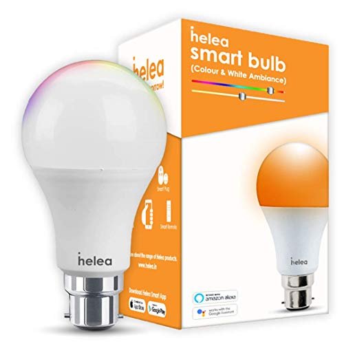 Helea 12W Wi-Fi Smart Bulb (B22), Colour & White Ambiance, Helea 12W Wi-Fi Smart Bulb (B22), Colour & White Ambiance, Compatible with Alexa & Google Assistant