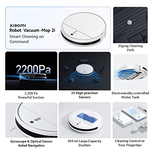 1697528181 723 MI Xiaomi Robot Vacuum Mop 2i 2200 Pa Powerful Suction 450