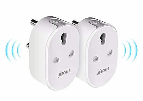 Ozone 16A Wifi Smart Plug with Energy Monitoring | Control Ozone 16A Wifi Smart Plug with Energy Monitoring | Control Appliances from Your Smartphone | Works with Alexa & Google Assistant | Suitable for Refrigerators, Geysers, ACs, Water Motors | (Pack of 2)
