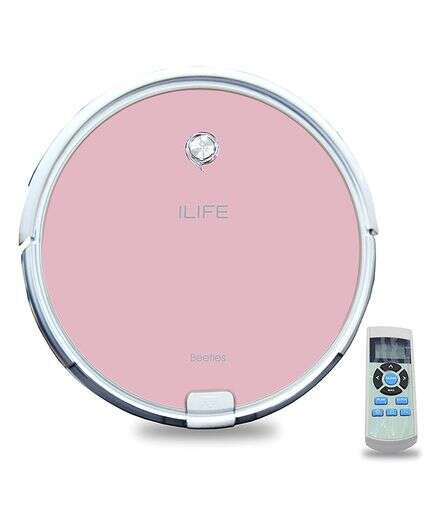 iLife 2 in 1 Dry & Wet Robotic Vacuum Cleaner - Pink