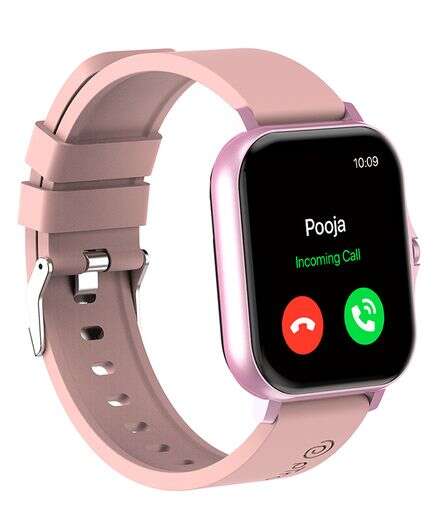 pTron Pulsefit P261 Bluetooth Calling Smartwatch With 1.7 Full Touch Color Display - Pink