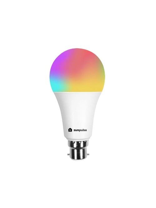 zunpulse WiFi Enabled 10W 16 Million Colours B22 Round LED Smart Bulb (Multicolor)