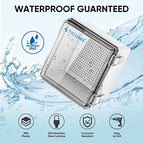 1698911660 250 TICONN Waterproof Electrical Junction Box IP67 ABS Plastic Enclosure with