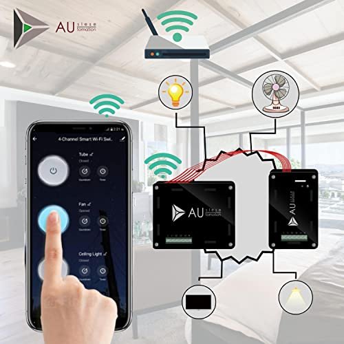 Auslese® Smart WiFi 4 Gang Switch PCB 2 Way Tuya Smart Remote App Remote Control Switch Compatible with Alexa Echo and Google Home, IFTTT 3 1699689869 663 Auslese® Smart WiFi 4 Gang Switch PCB 2 Way Tuya