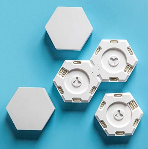 JERN® Quantum Lamp DIY LED Night Light Creative Geometry Assembly Smart APP Control Amazon Alexa Lamp Life Smart (6 Hexagon Units with Base) 4 1700468049 762 JERN® Quantum Lamp DIY LED Night Light Creative Geometry Assembly
