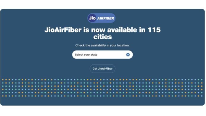 Jio AirFiber Availability Expands to 115 Cities in India; Now Jio AirFiber Availability Expands to 115 Cities in India; Now Includes Coimbatore, Mysore, Rajkot, Warangal and More