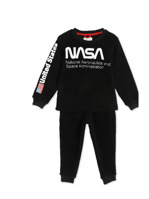 Cherry Crumble by Nitt Hyman Kids Black Applique NASA Applique Nightsuit