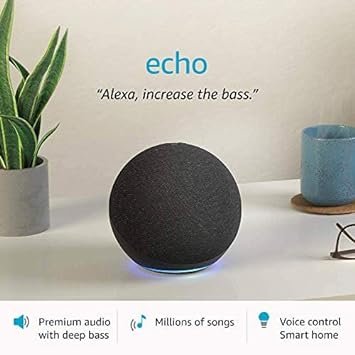 Echo (4th Gen, 2020 release) | Premium sound powered by Dolby and Alexa (Black)